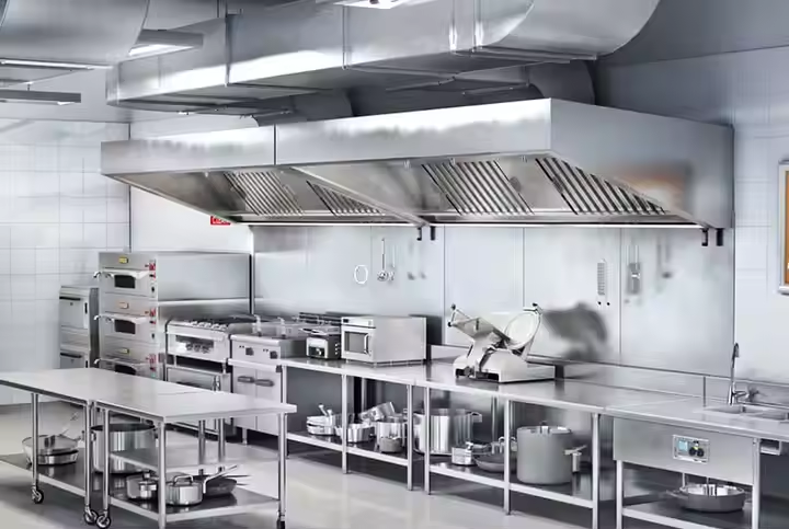 Hotte Inox - Soudé - Cuisine Professionnelle - Hygiène - Cuisine Industrielle - Matériel Pro
