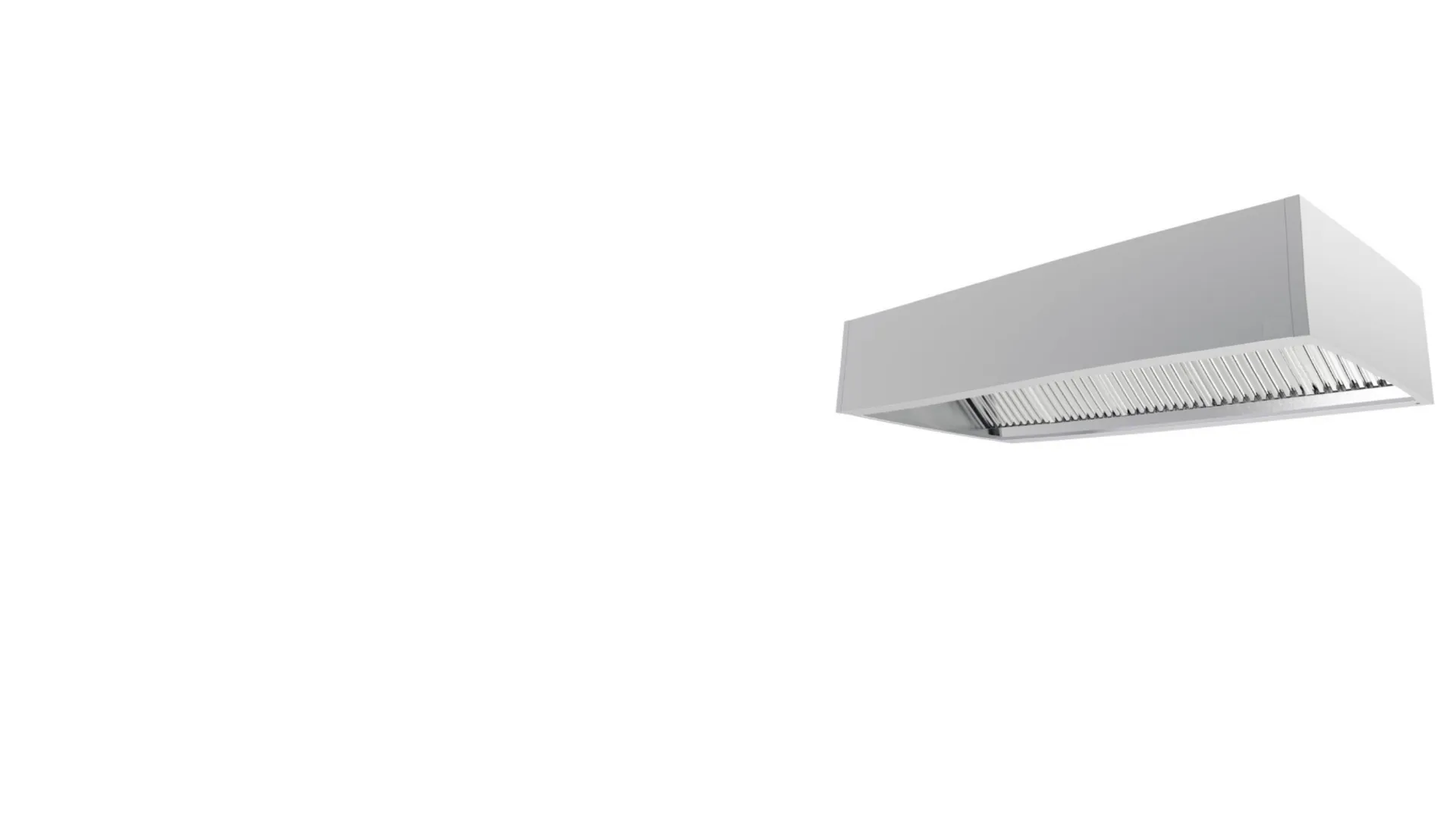 Hotte professionnelle cubique en inox